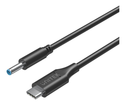 Kabel komputerowy UNITEK Kabel zasilający USB-C Jack 4.5x 3mm HP C14117BK-1.8M